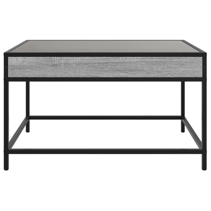 vidaXL Coffee Table with Infinity LED Grey Sonoma 70x50x41 cm