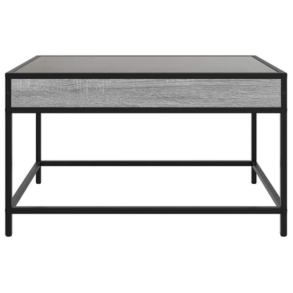 vidaXL Coffee Table with Infinity LED Grey Sonoma 70x50x41 cm
