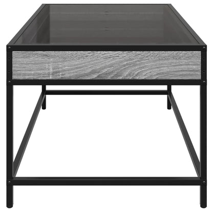 vidaXL Coffee Table with Infinity LED Grey Sonoma 70x50x41 cm