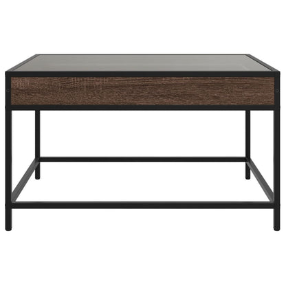 vidaXL Coffee Table with Infinity LED Brown Oak 70x50x41 cm