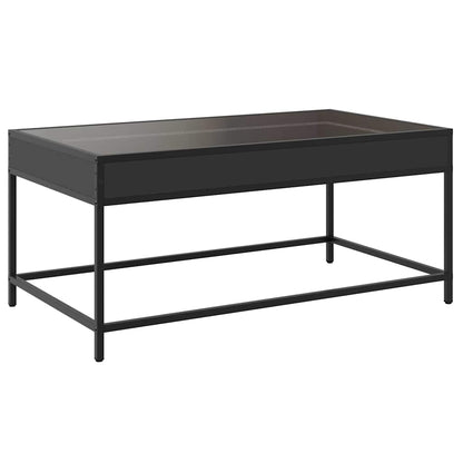 vidaXL Coffee Table with Infinity LED Black 90x50x41 cm