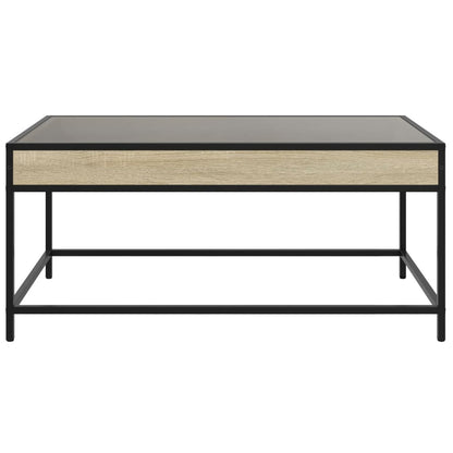 vidaXL Coffee Table with Infinity LED Sonoma Oak 90x50x41 cm
