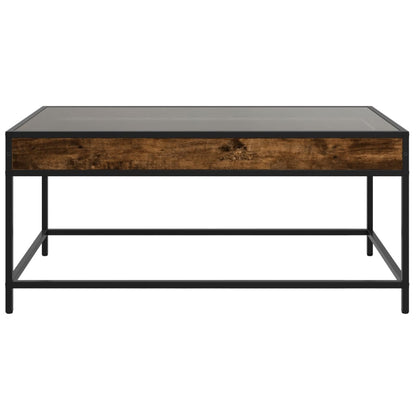 vidaXL Coffee Table with Infinity LED Smoked Oak 90x50x41 cm
