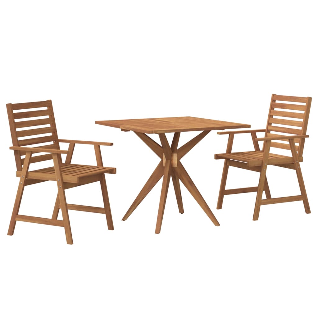 vidaXL 3 Piece Garden Dining Set Solid Wood Acacia