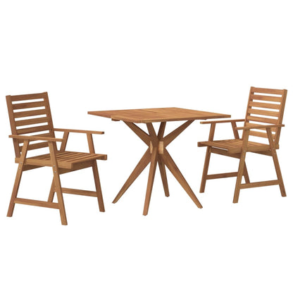 vidaXL 3 Piece Garden Dining Set Solid Wood Acacia