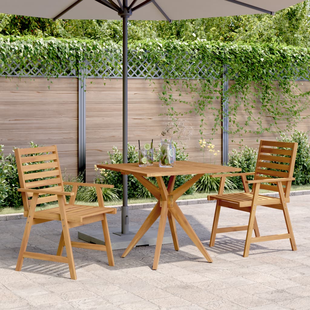 vidaXL 3 Piece Garden Dining Set Solid Wood Acacia