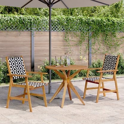 vidaXL 3 Piece Garden Dining Set Solid Wood Acacia