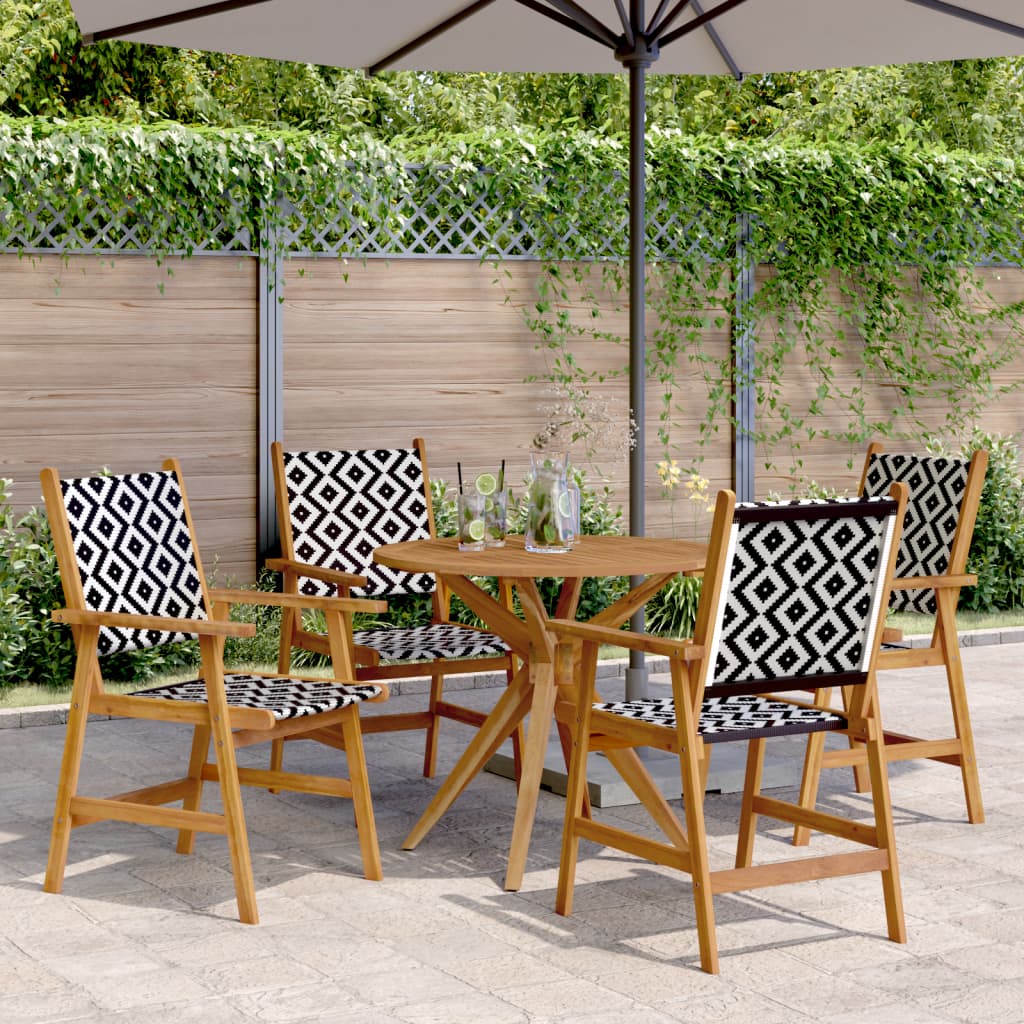 vidaXL 5 Piece Garden Dining Set Solid Wood Acacia