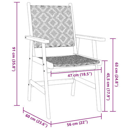 vidaXL 5 Piece Garden Dining Set Solid Wood Acacia