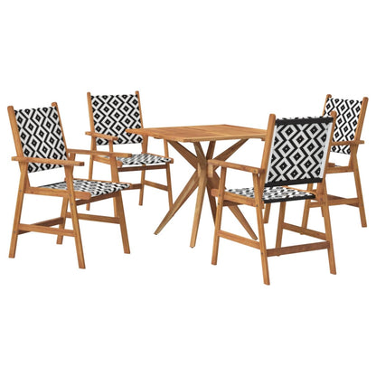 vidaXL 5 Piece Garden Dining Set Solid Wood Acacia