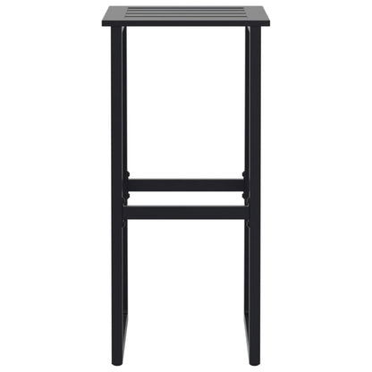 vidaXL 3 Piece Garden Bar Set Black Powder-coated Steel
