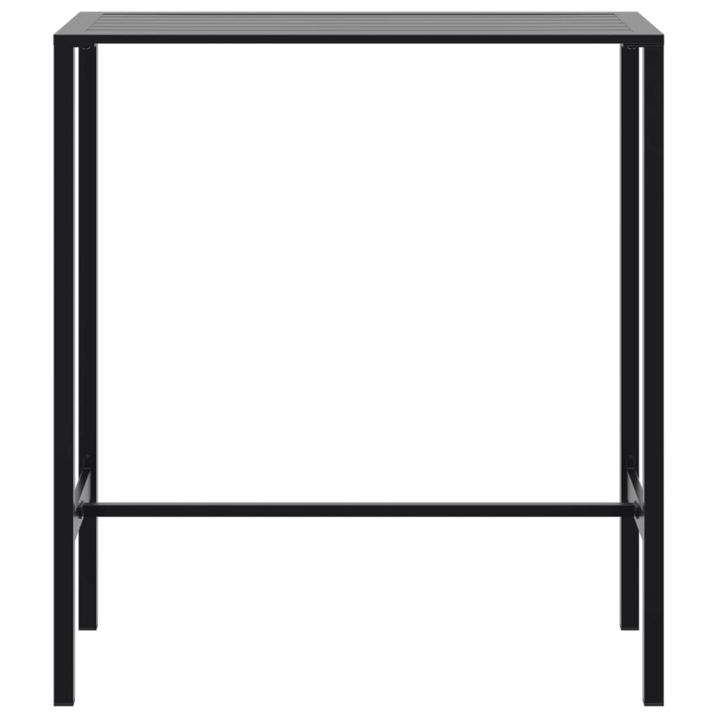 vidaXL 5 Piece Garden Bar Set Black Powder-coated Steel