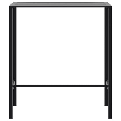vidaXL 5 Piece Garden Bar Set Black Powder-coated Steel