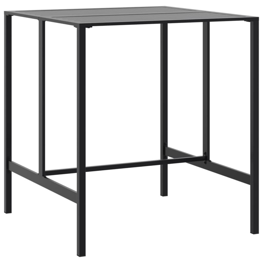 vidaXL 5 Piece Garden Bar Set Black Powder-coated Steel