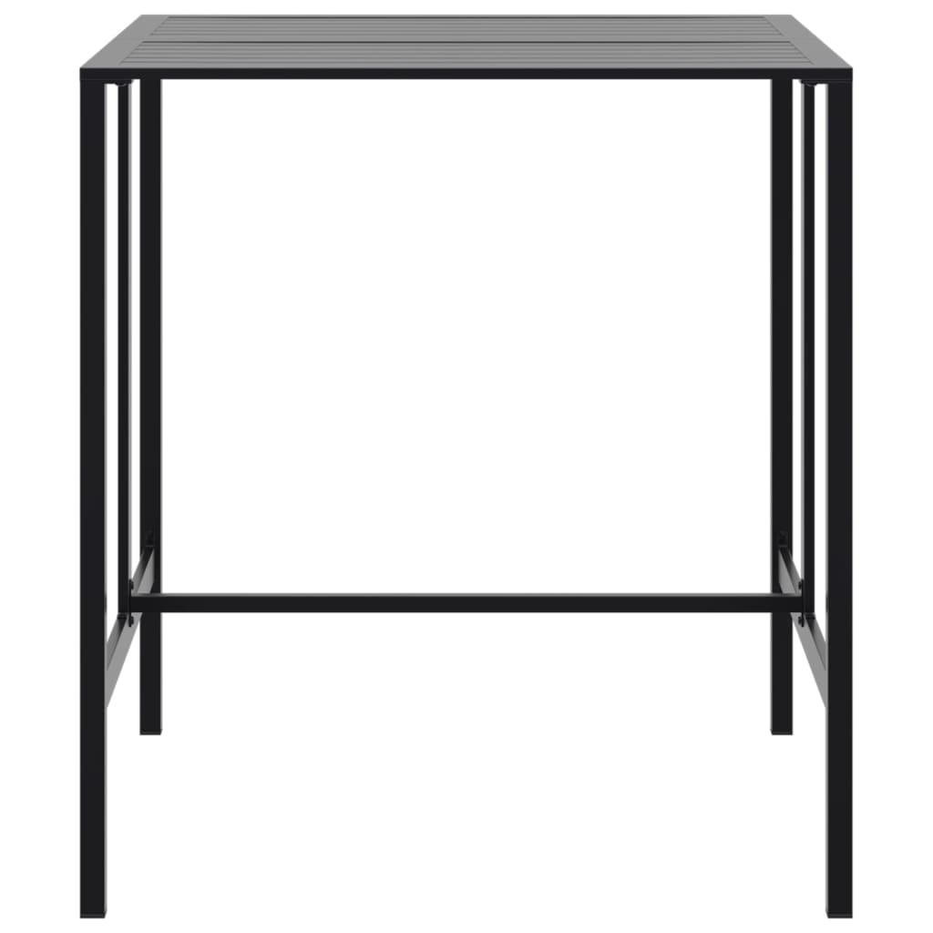 vidaXL 5 Piece Garden Bar Set Black Powder-coated Steel