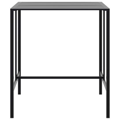 vidaXL 5 Piece Garden Bar Set Black Powder-coated Steel