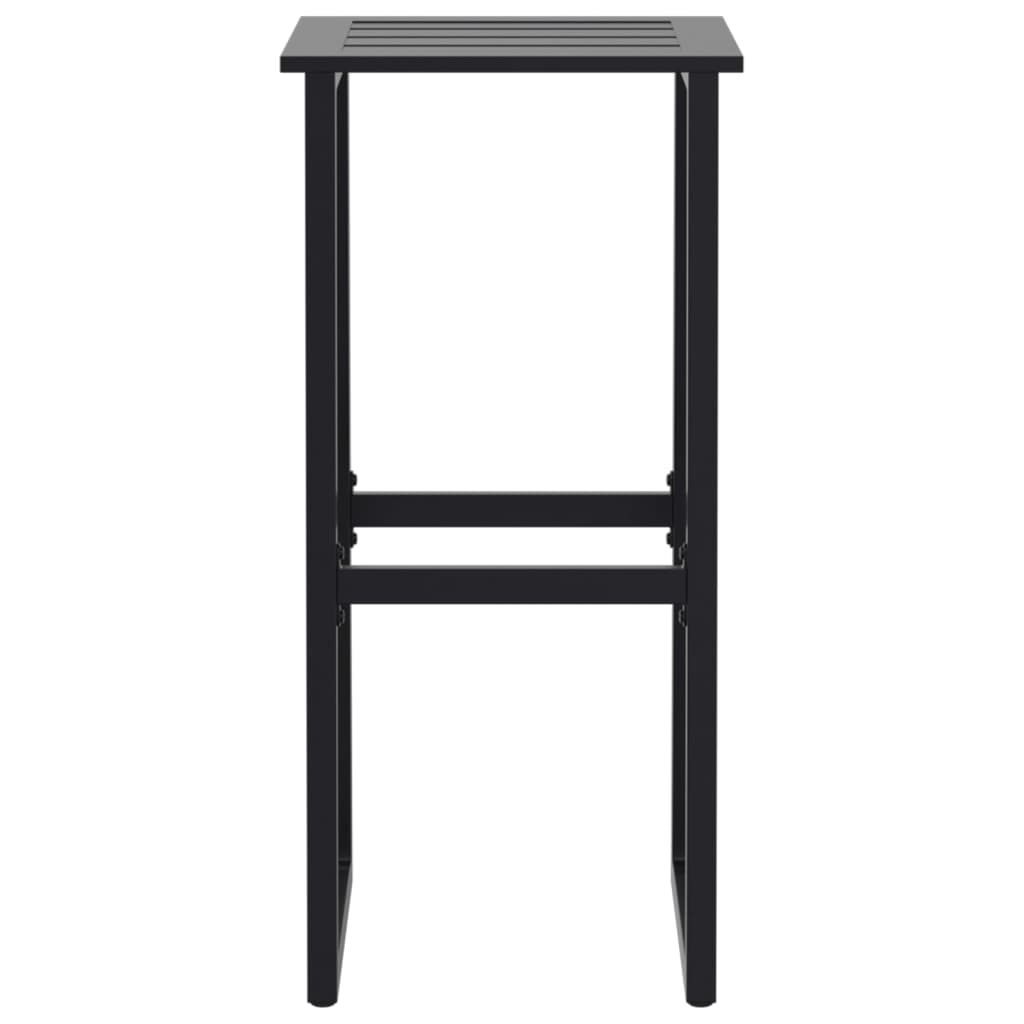 vidaXL 5 Piece Garden Bar Set Black Powder-coated Steel