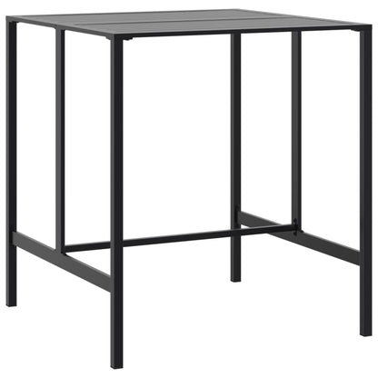 vidaXL 7 Piece Garden Bar Set Black Powder-coated Steel