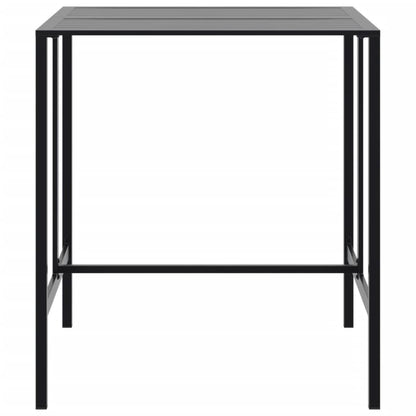 vidaXL 7 Piece Garden Bar Set Black Powder-coated Steel