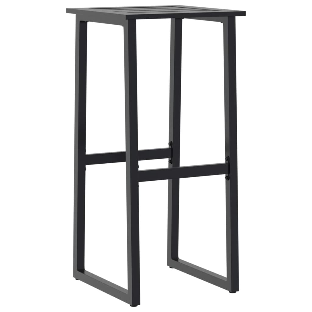 vidaXL 9 Piece Garden Bar Set Black Powder-coated Steel