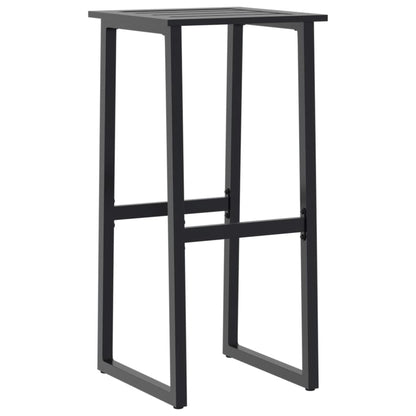 vidaXL 9 Piece Garden Bar Set Black Powder-coated Steel