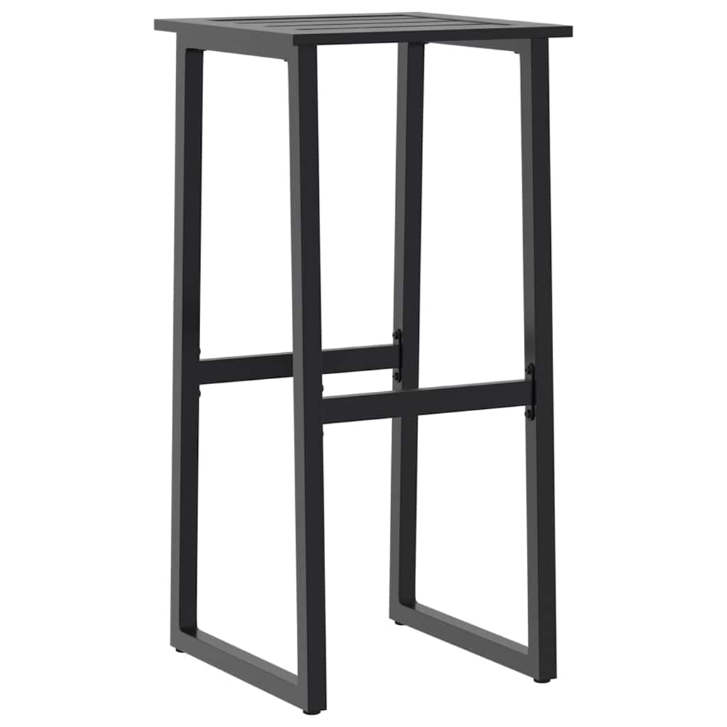 vidaXL 9 Piece Garden Bar Set Black Powder-coated Steel