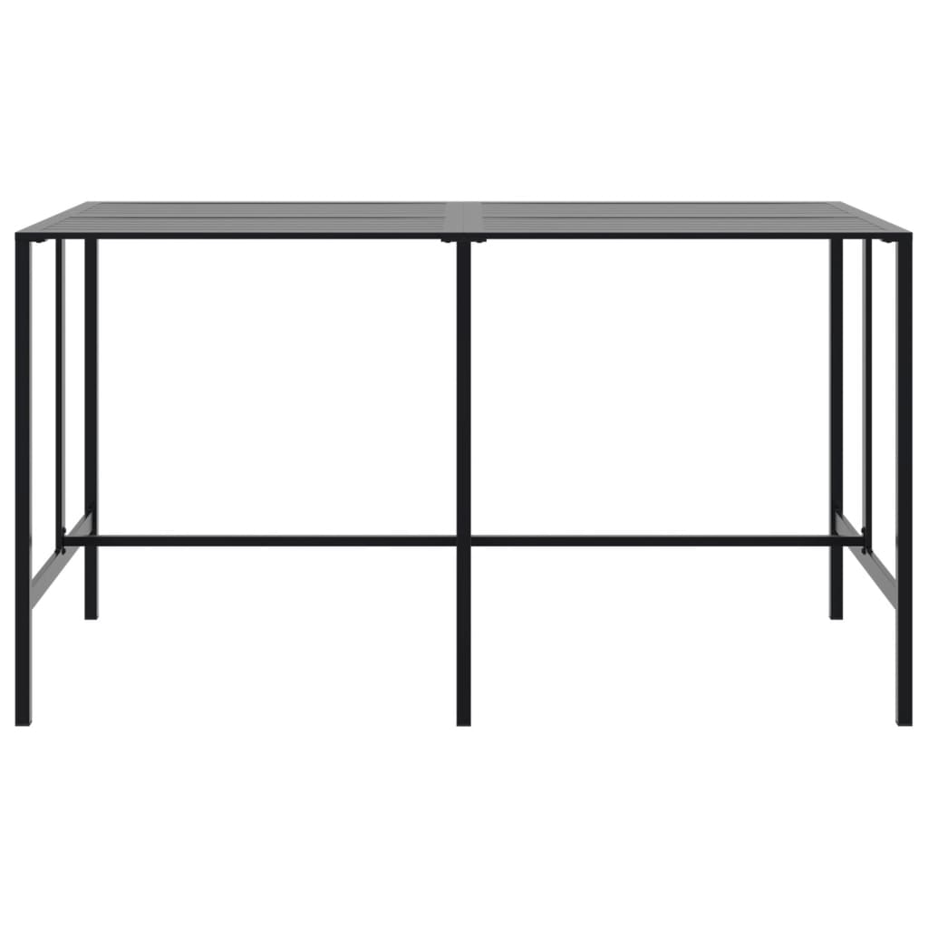 vidaXL 9 Piece Garden Bar Set Black Powder-coated Steel