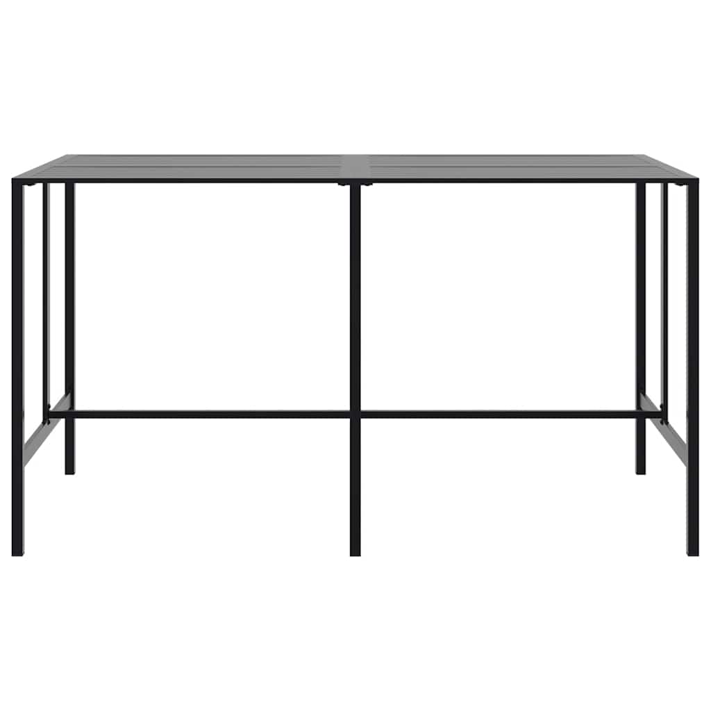 vidaXL 9 Piece Garden Bar Set Black Powder-coated Steel