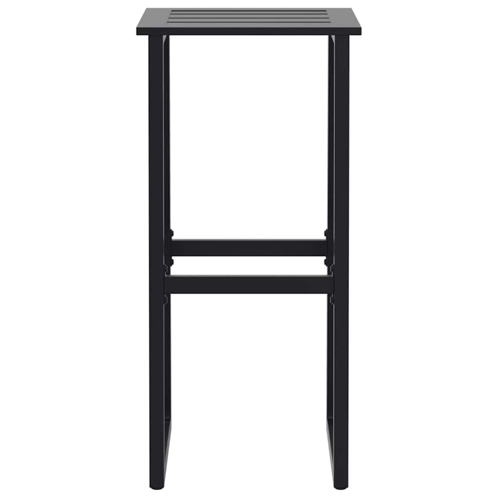vidaXL 9 Piece Garden Bar Set Black Powder-coated Steel
