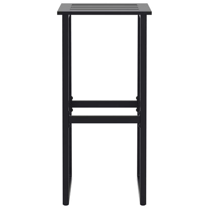 vidaXL 9 Piece Garden Bar Set Black Powder-coated Steel
