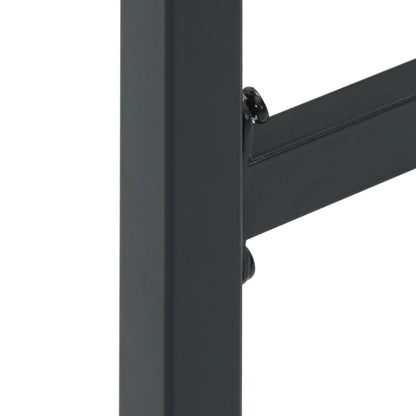 vidaXL 9 Piece Garden Bar Set Black Powder-coated Steel
