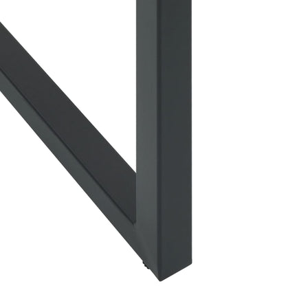 vidaXL 9 Piece Garden Bar Set Black Powder-coated Steel
