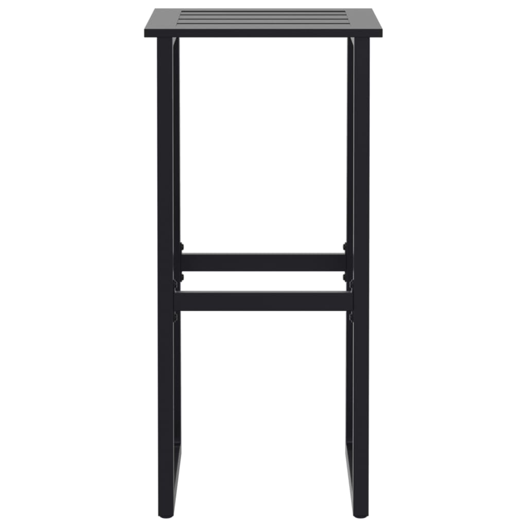 vidaXL 11 Piece Garden Bar Set Black Powder-coated Steel