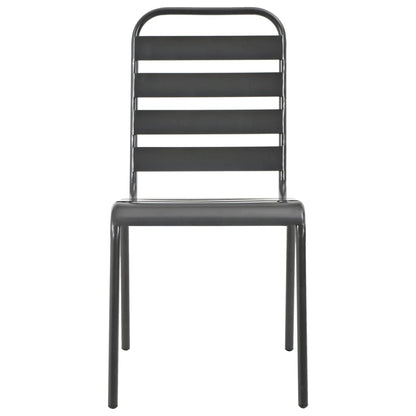 vidaXL Stackable Garden Chair Set 3 pcs Anthracite Powder-coated Steel