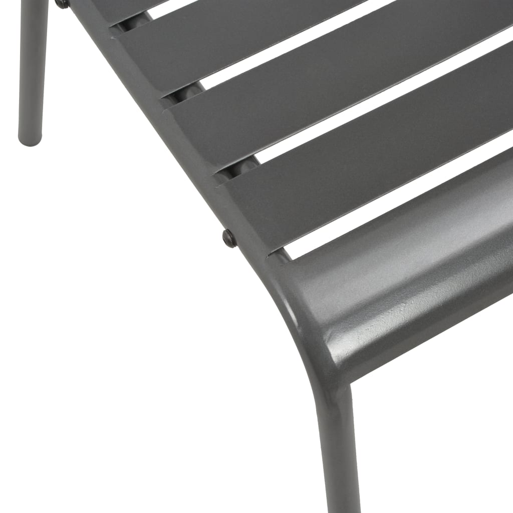 vidaXL Stackable Garden Chair Set 3 pcs Anthracite Powder-coated Steel