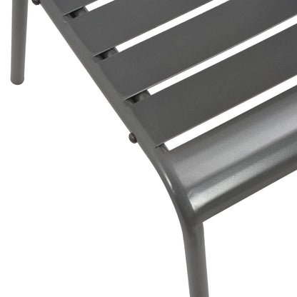 vidaXL Stackable Garden Chair Set 3 pcs Anthracite Powder-coated Steel
