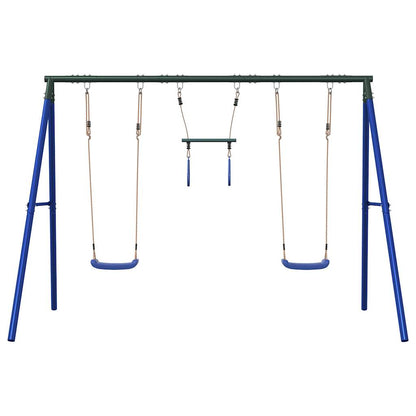 vidaXL Outdoor Swing Set with Swings and Trapeze