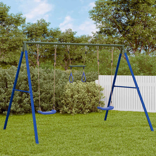 vidaXL Outdoor Swing Set with Swings and Trapeze