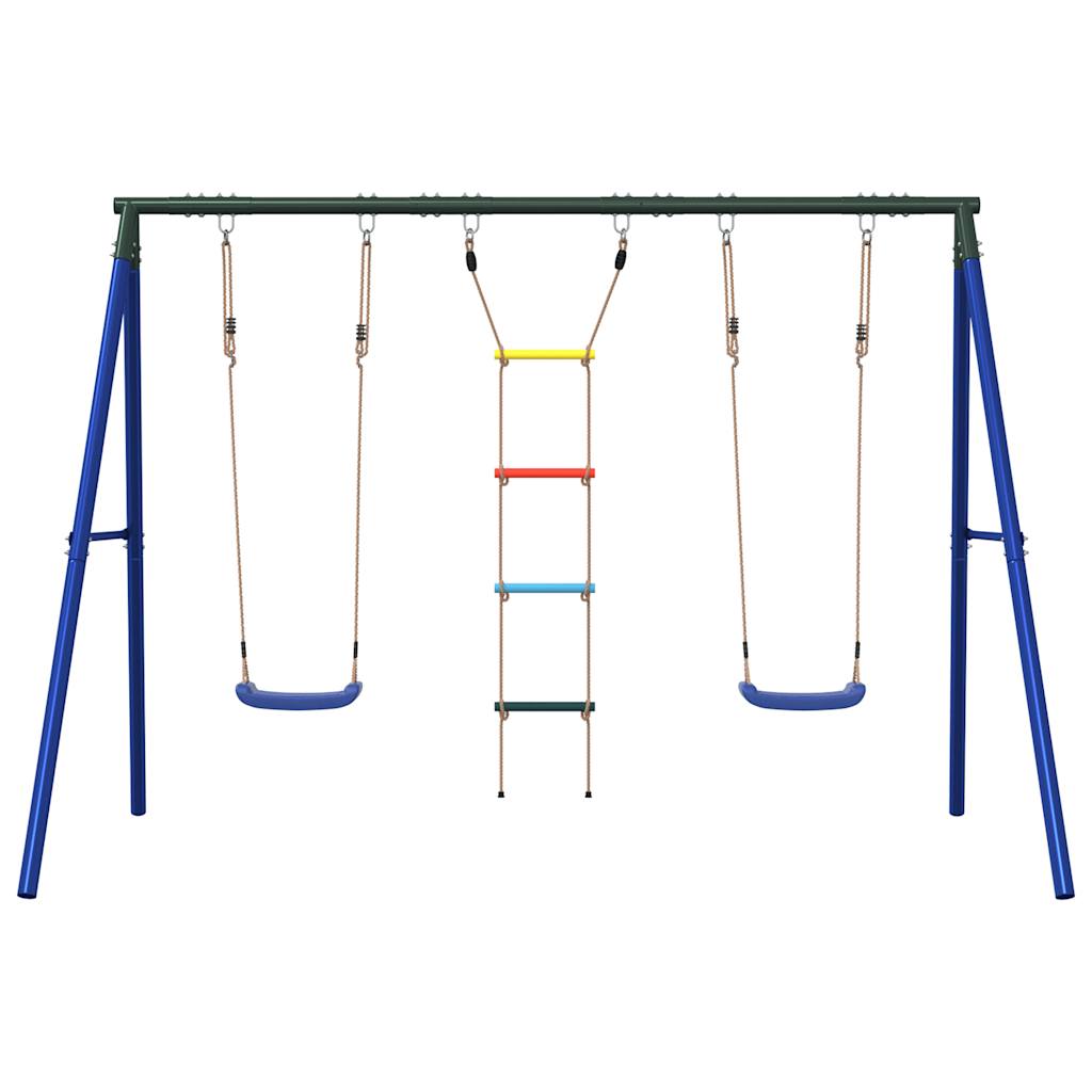 vidaXL Outdoor Swing Set with Swings and Ladder