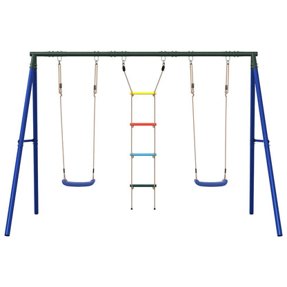 vidaXL Outdoor Swing Set with Swings and Ladder