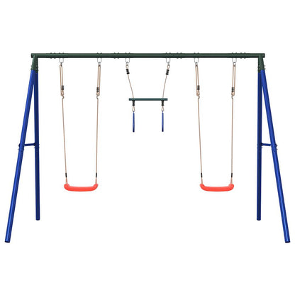 vidaXL Outdoor Swing Set with Swings and Trapeze