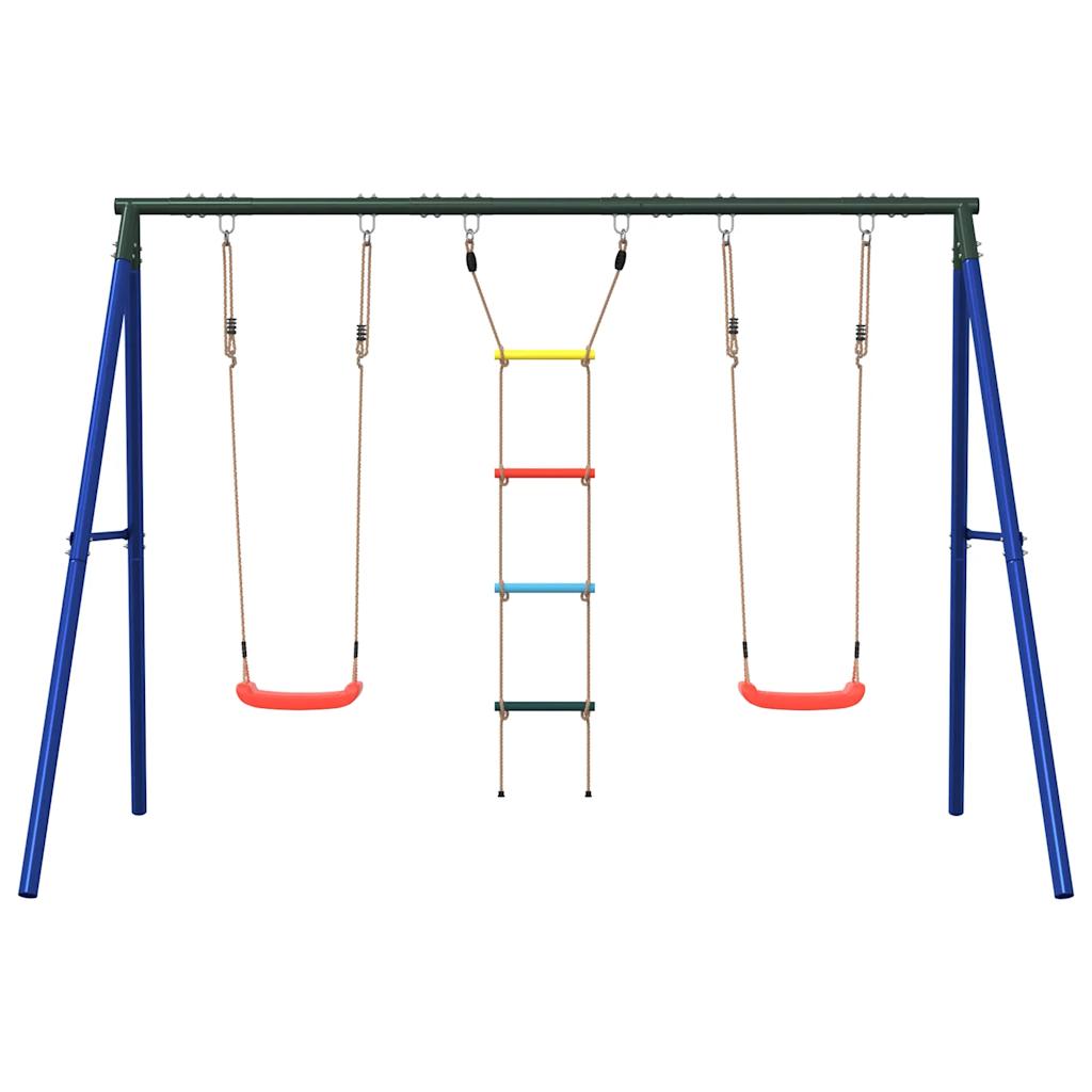 vidaXL Outdoor Swing Set with Swings and Ladder
