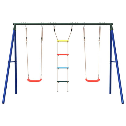 vidaXL Outdoor Swing Set with Swings and Ladder