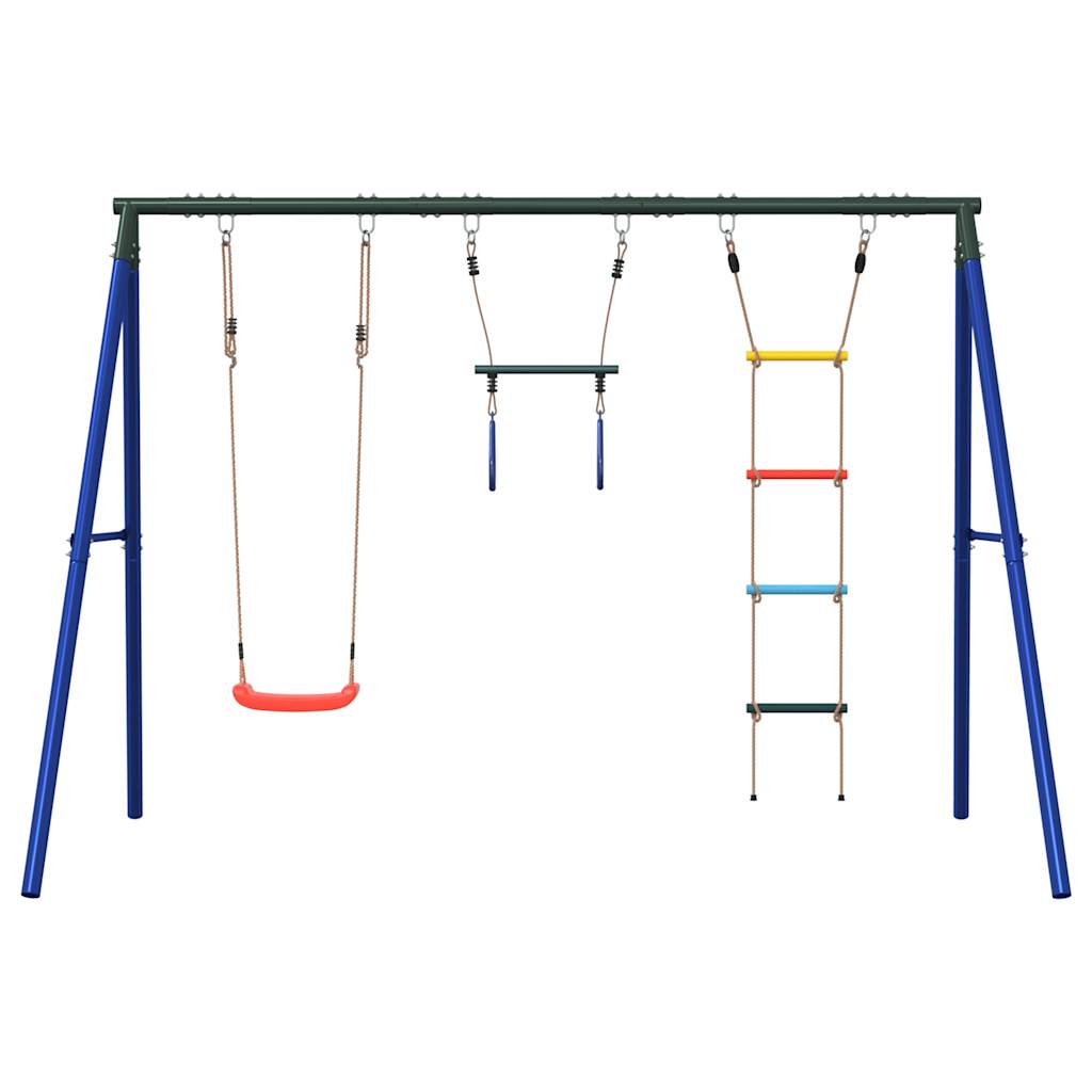 vidaXL Outdoor Swing Set with Swing, Trapeze, Ladder