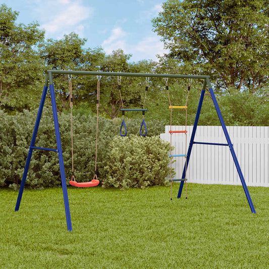 vidaXL Outdoor Swing Set with Swing, Trapeze, Ladder