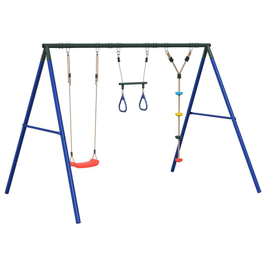 vidaXL Outdoor Swing Set with Swing, Trapeze, Disc Swing