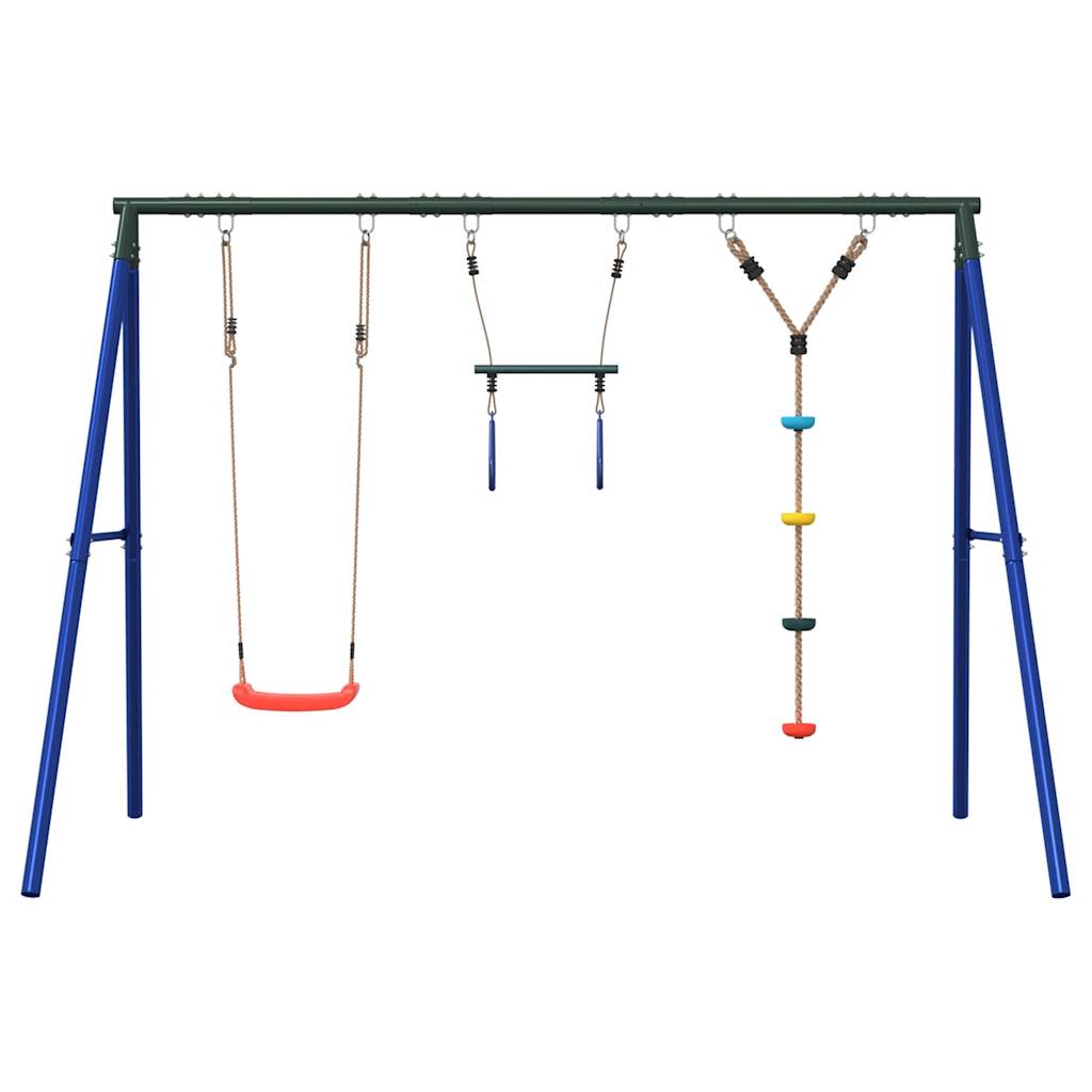 vidaXL Outdoor Swing Set with Swing, Trapeze, Disc Swing