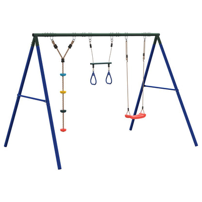 vidaXL Outdoor Swing Set with Swing, Trapeze, Disc Swing