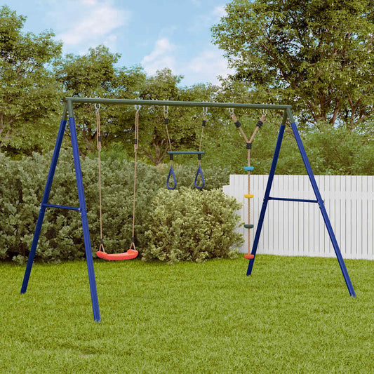 vidaXL Outdoor Swing Set with Swing, Trapeze, Disc Swing