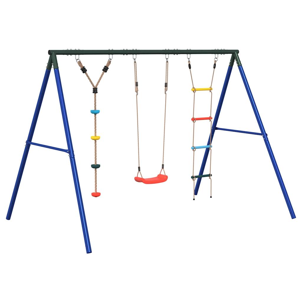 vidaXL Outdoor Swing Set with Swing, Ladder, Disc Swing